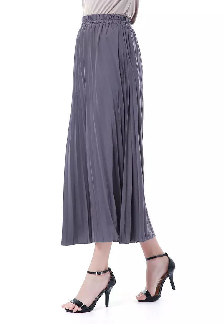 Nashywa Rok Bawahan Muslimah Wanita Regular Fit Premium Quality - Grey