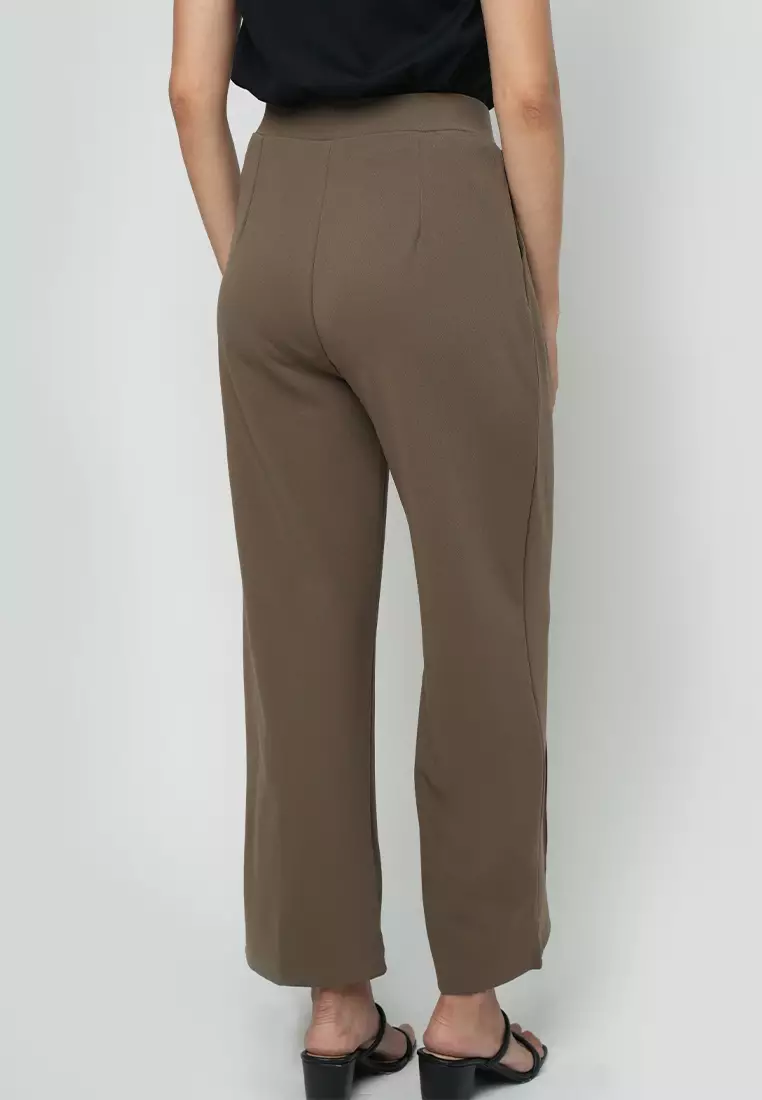 Claudia Wide-leg Pants with Pleat