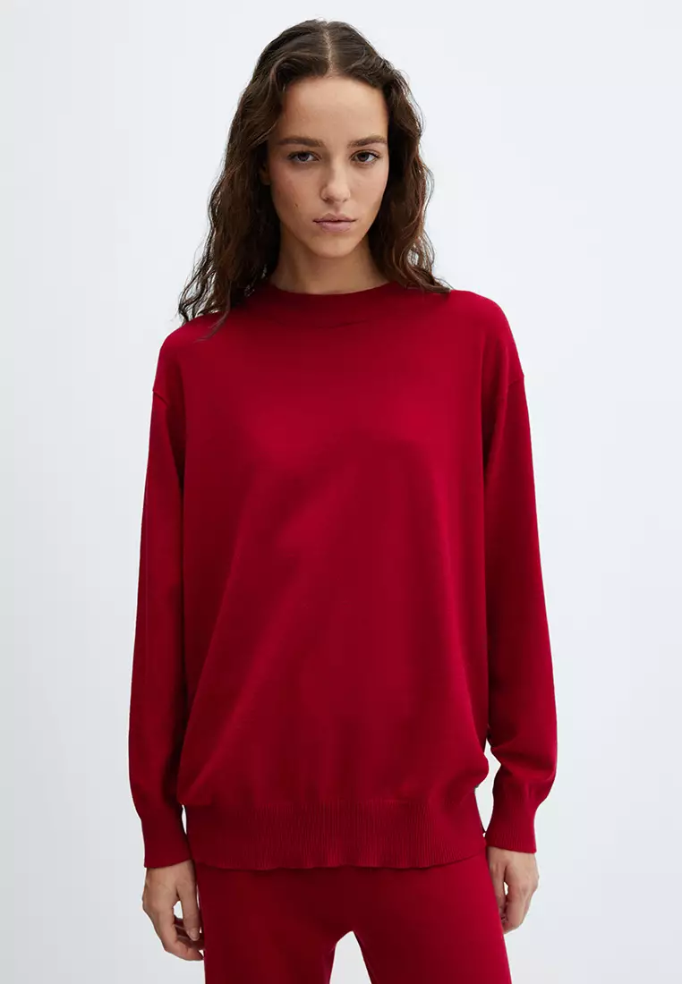 Red sale crew sweater