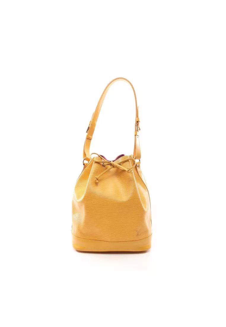 Vintage Louis Vuitton Authentic Lussac Medium Shoulder Bag. Yellow Epi  Leather.