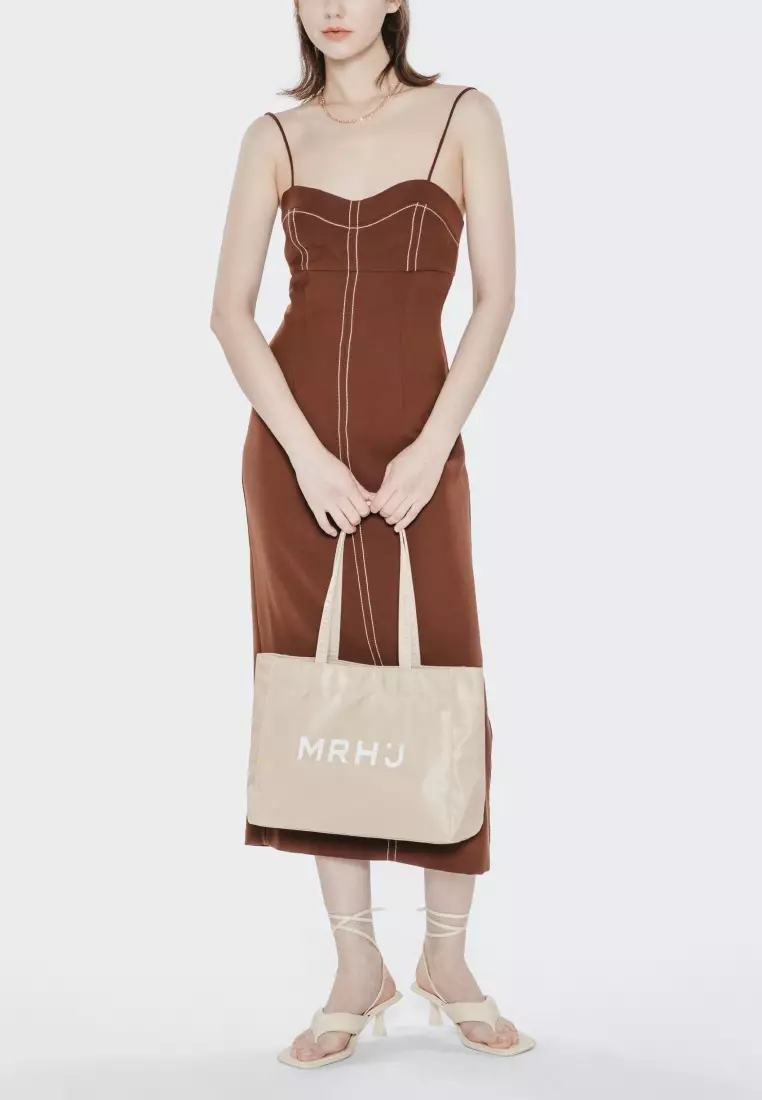 BONA Nylon Shoulder Bag Beige