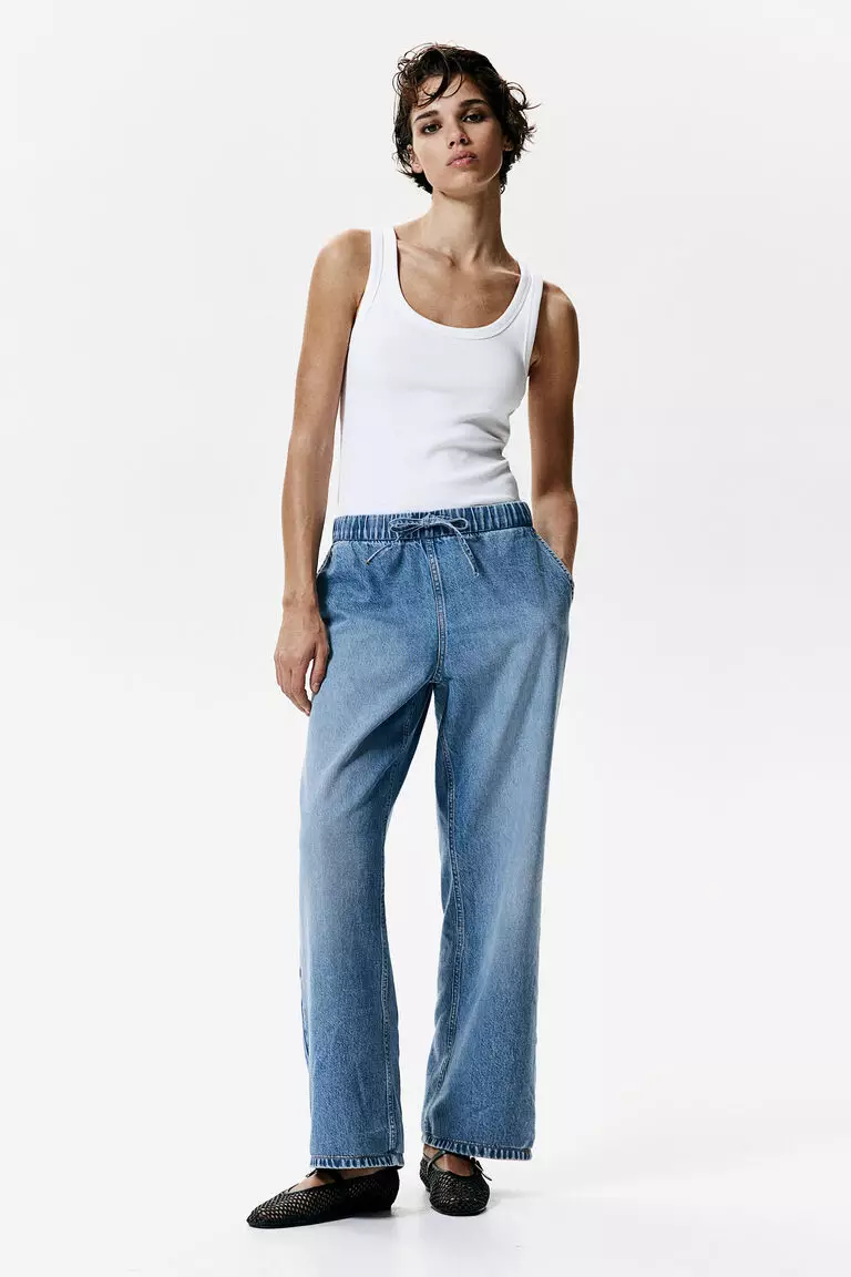 Denim joggers