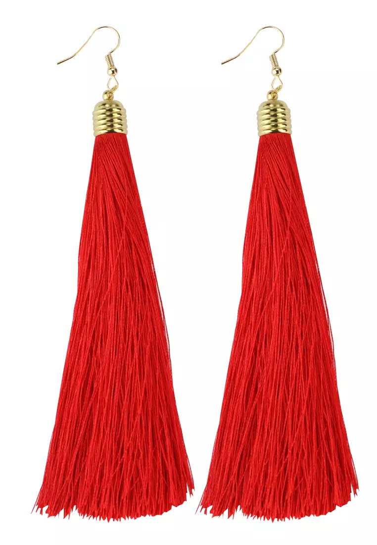 Red tassel earrings forever 21 new arrivals