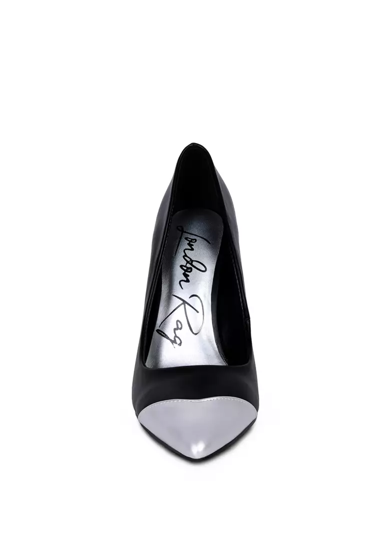 Sandal Stiletto Celup Hitam