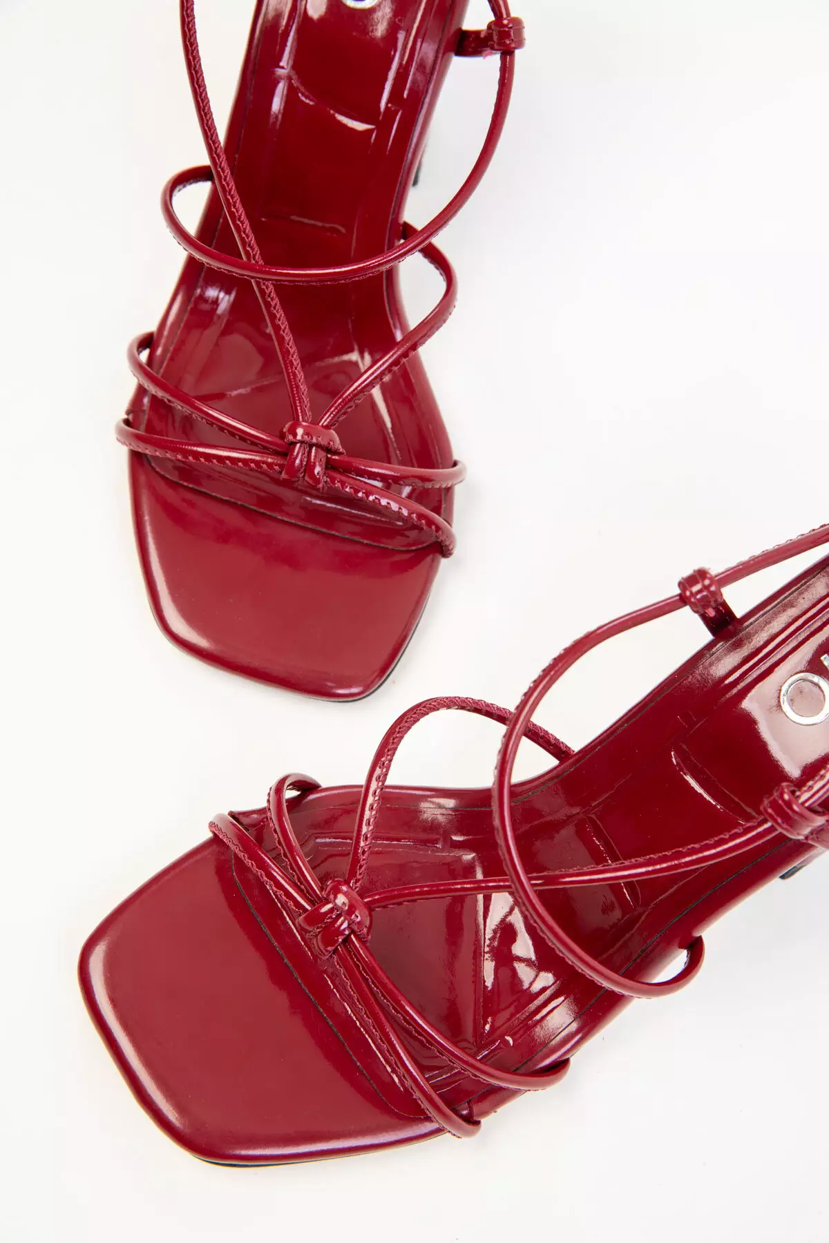 Claret Red Patent Leather Women's Classic Heeled Shoes 20324