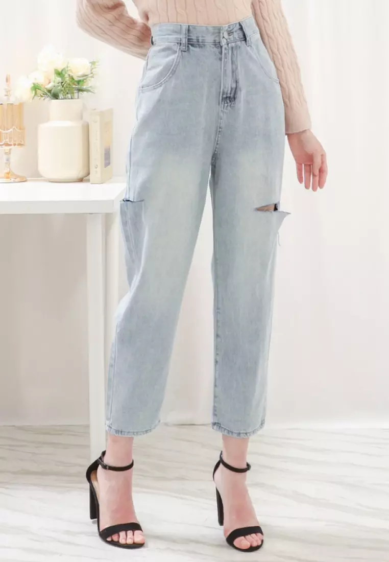 Seanna Ripped Jeans in Light Blue