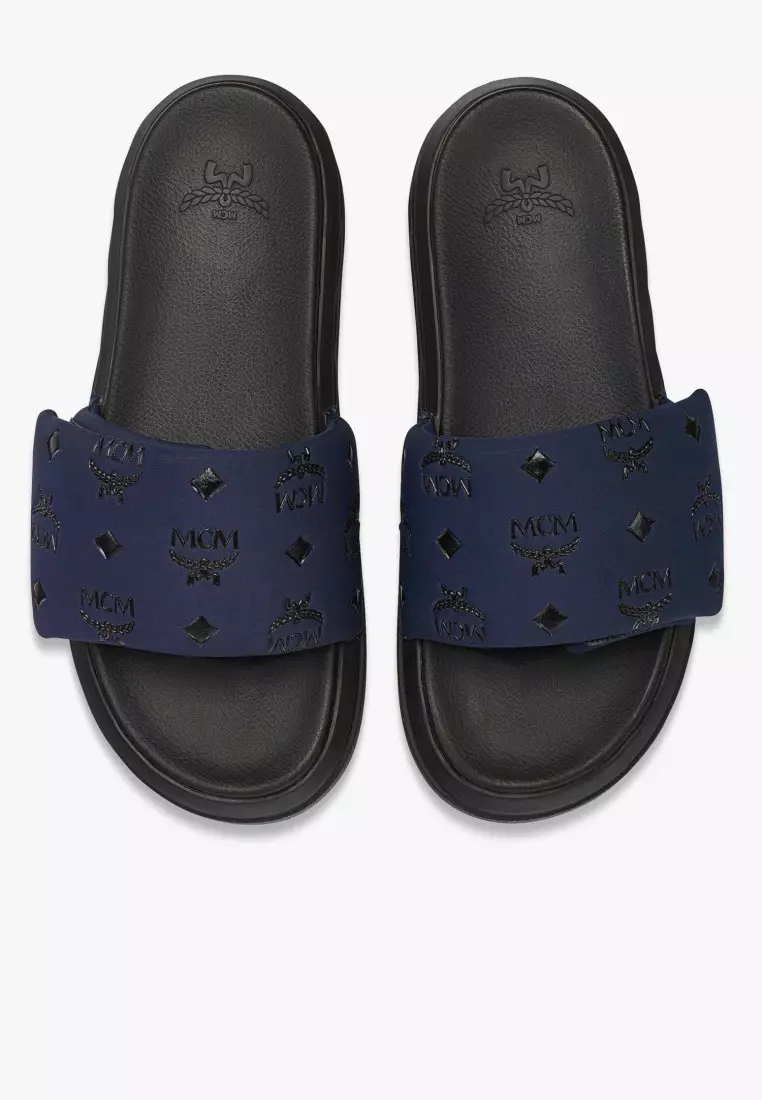 Slide Sandals in Monogram Neoprene