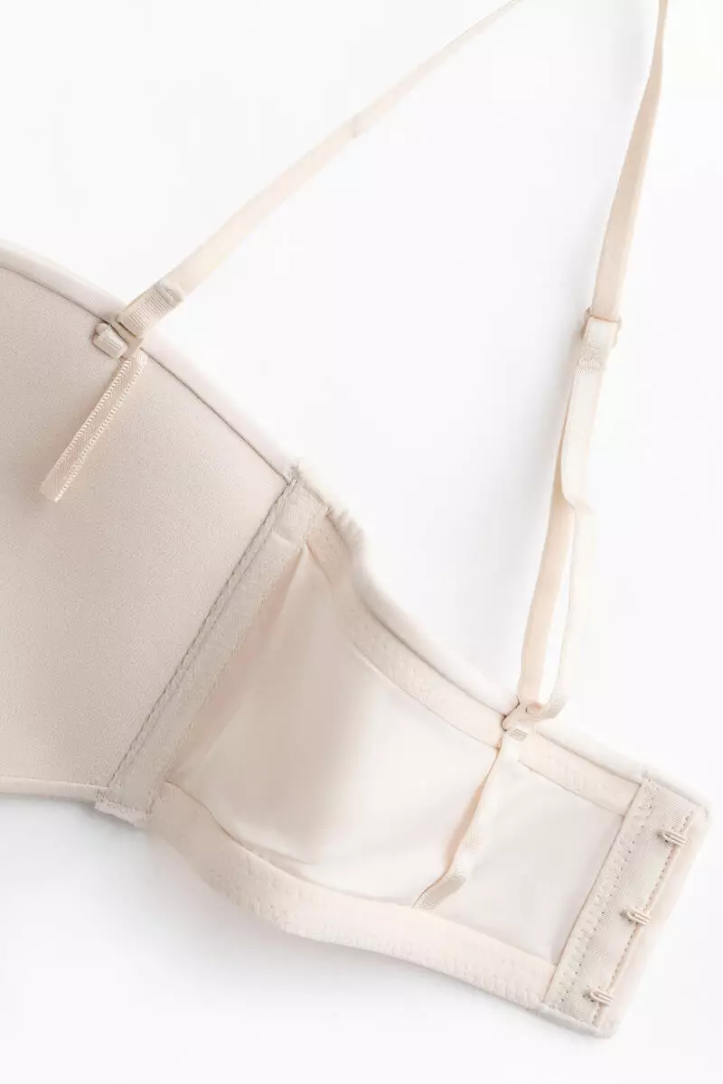 Padded microfibre bandeau bra