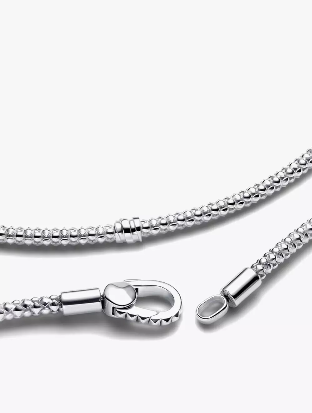 Studded chain sterling silver bracelet