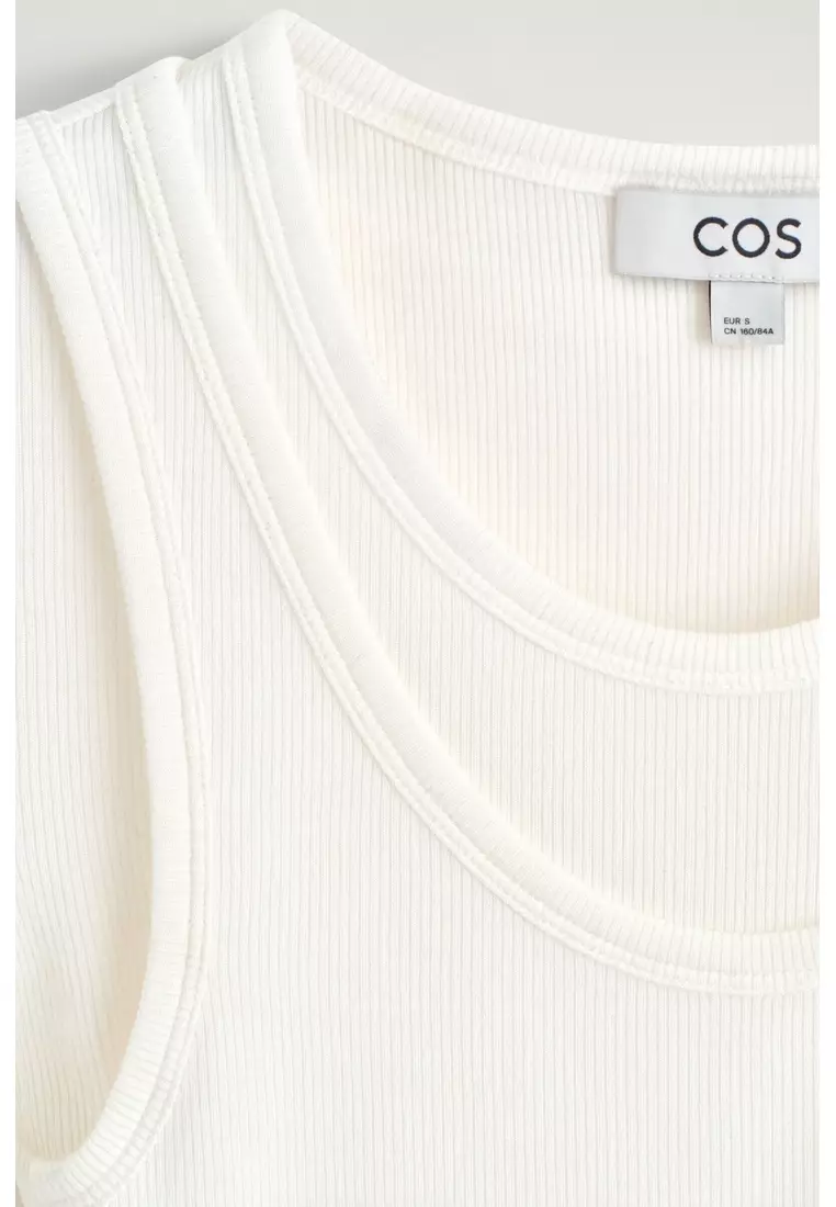 Buy COS LAYERED RIBBED-JERSEY T-SHIRT Online | ZALORA Malaysia