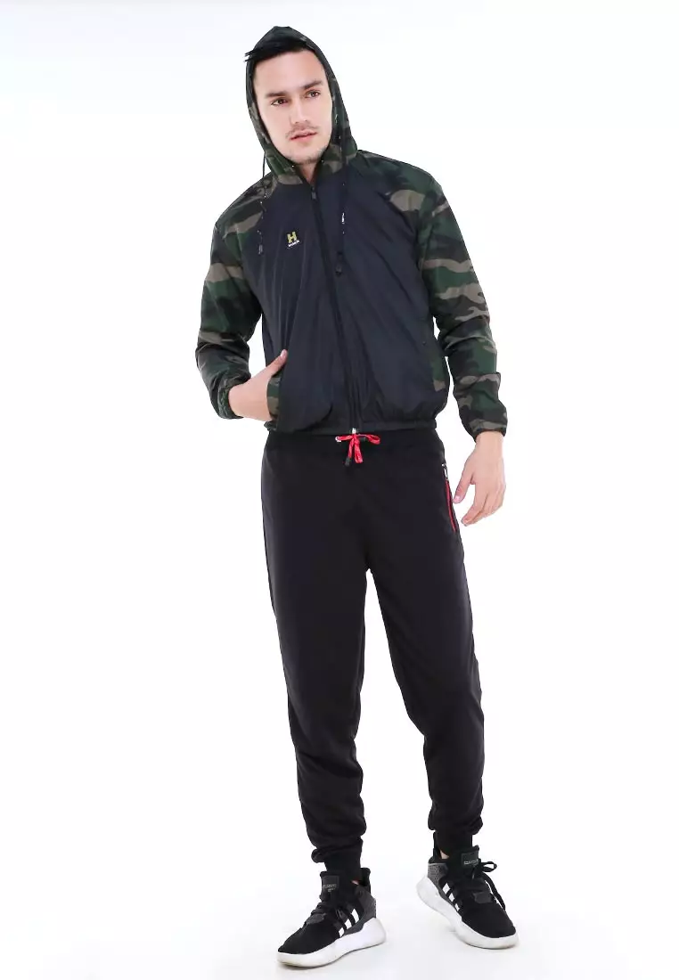 Locko Celana Panjang Jogger Pria Plain Sporty Casual Long Pants Material Babyterry ORIGINAL - Black