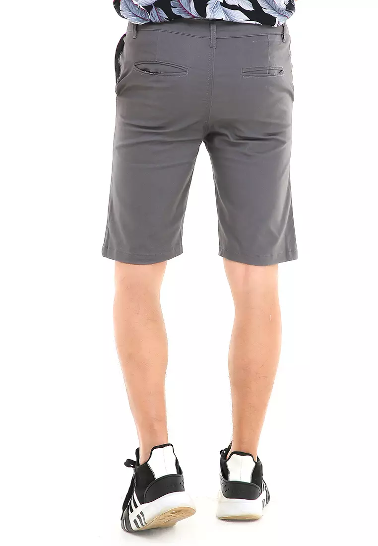 Rishham Celana Pendek Chino Pria Premium Stylish Casual Short Pants Material Cotton ORIGINAL - Gray