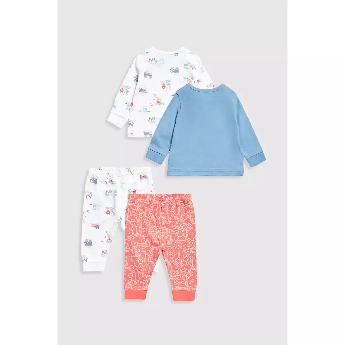 Mothercare Vehicles Baby Pyjamas - 2 Pack - Piyama Bayi Laki-laki (Biru)