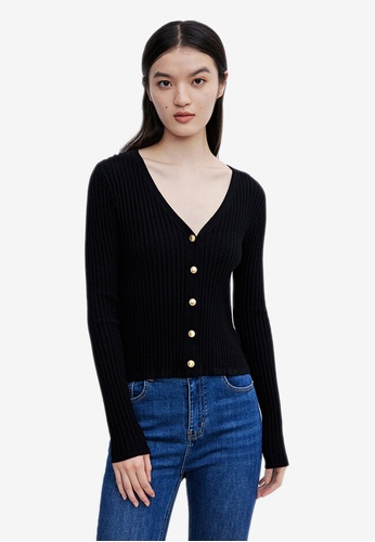 Buy Urban Revivo Ribbed Knit Fitted Cardigan Online Zalora Malaysia