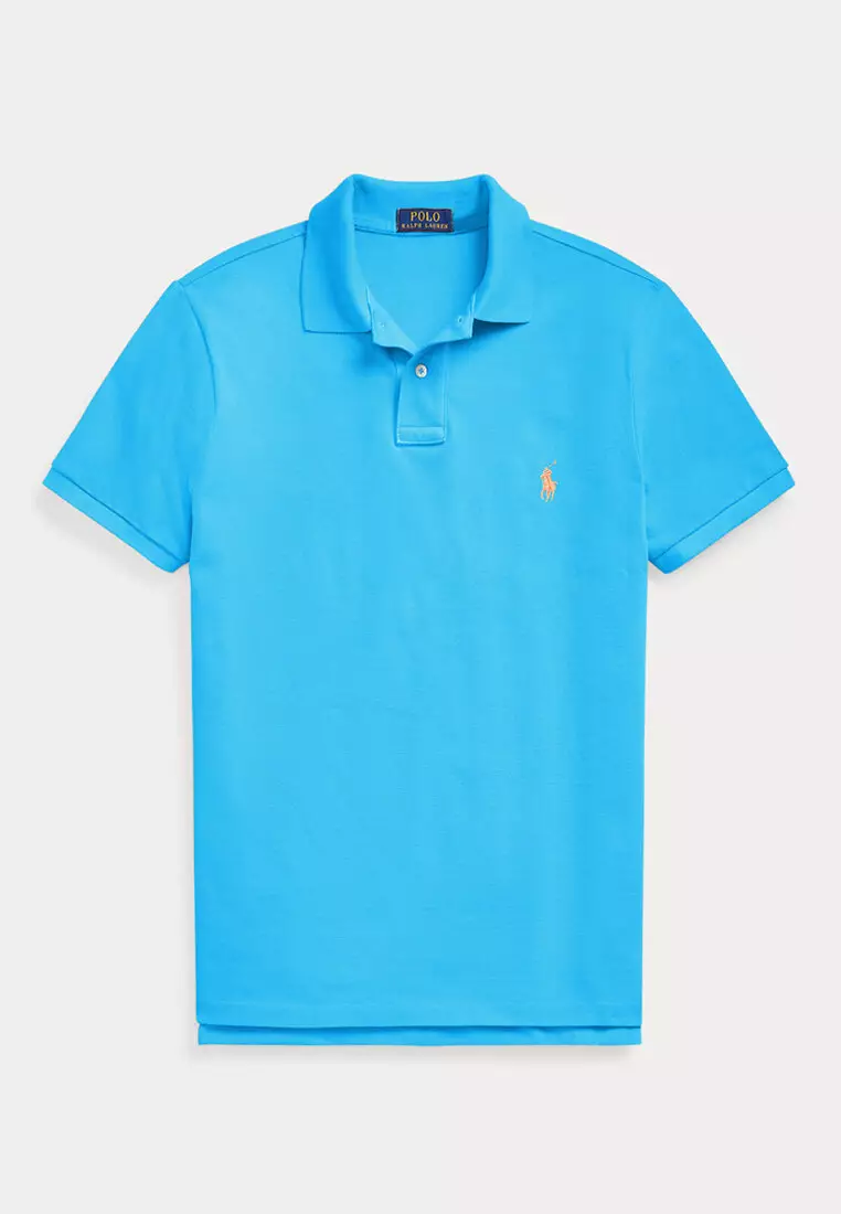 Custom Slim Fit Mesh Short Sleeve Polo Shirt