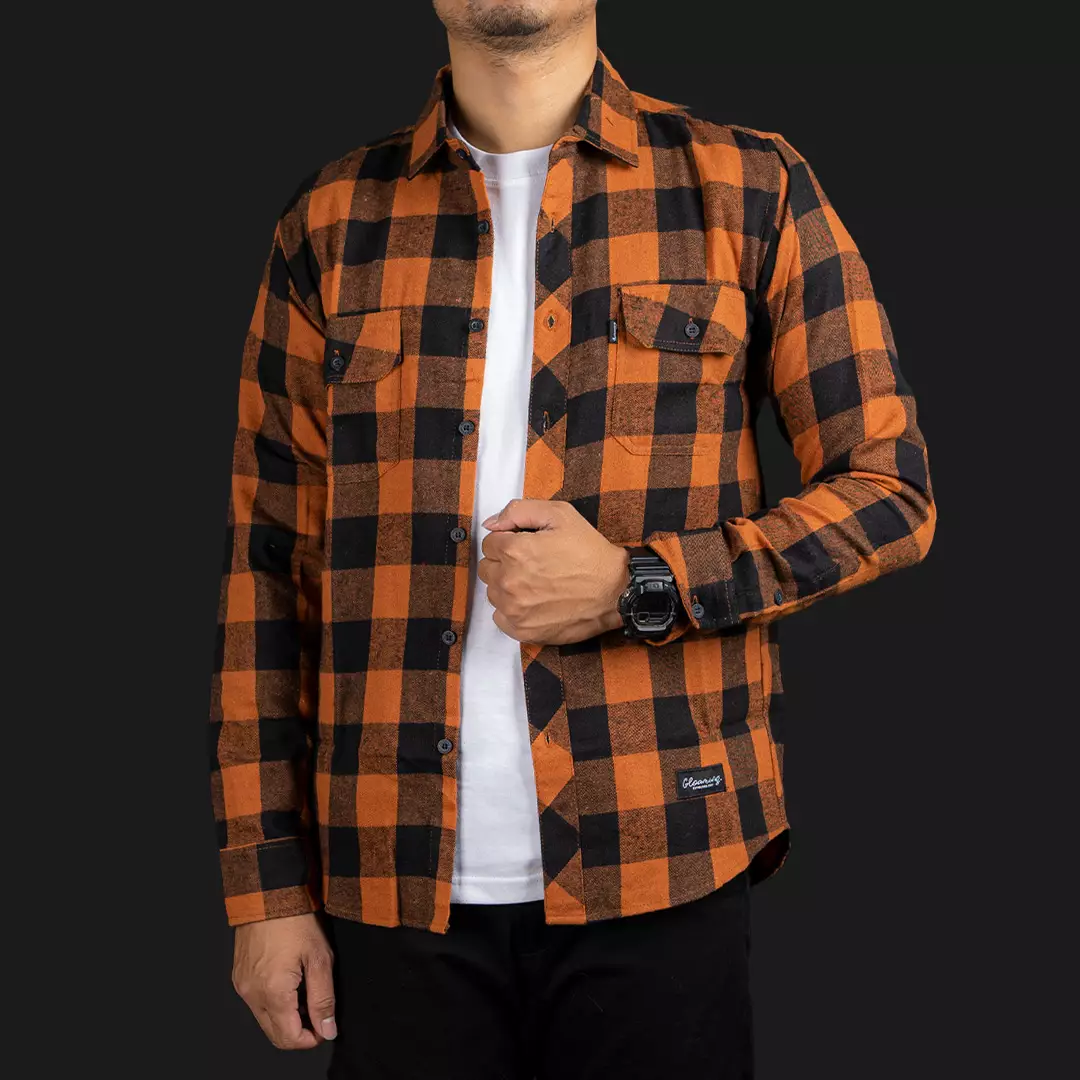 Kemeja Flanel Panjang S-Whram Unisex