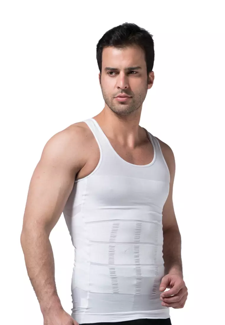 Men's Shaper Cooling T-Shirt, Men's Compression Shirt Undershirt Slimming  Tank Top Body Shaper 