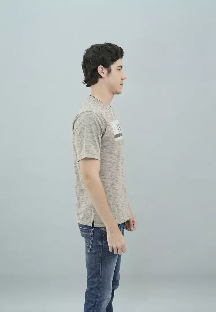 LGS - Kaos Casual Pria Lengan Pendek Motif Sablon Regular Fit - CTS.223.S3220.01.C