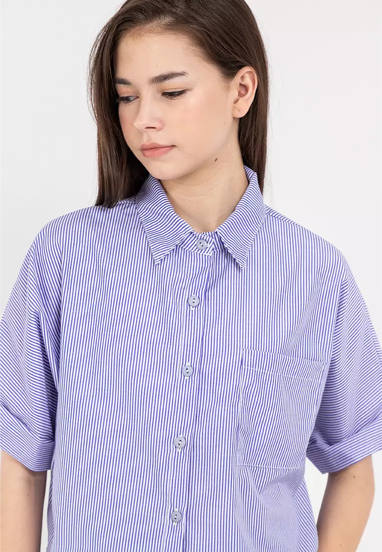 Cassandra Crop Polo Top
