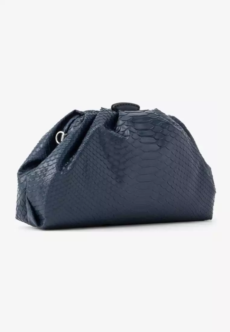 Michael Kors Nola Small Chain Clutch Navy