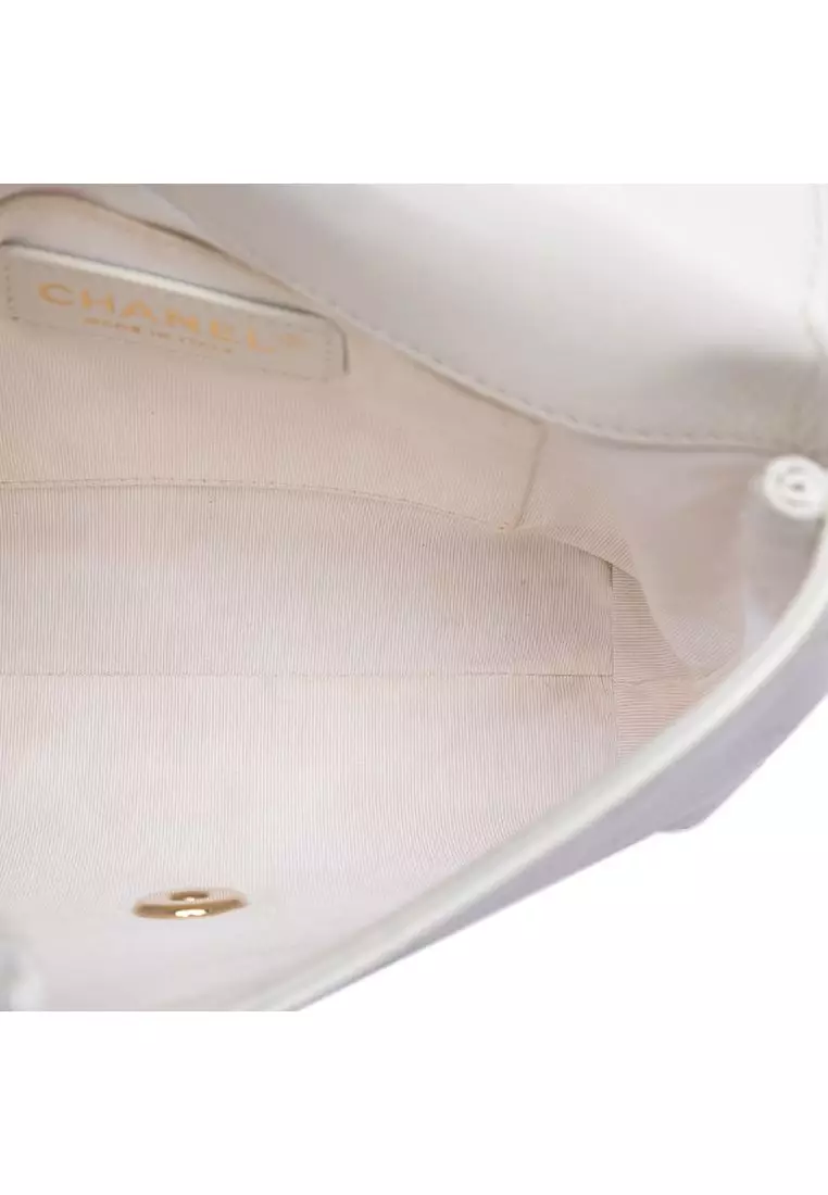 Pre-Loved Chanel Small Stitched Calfskin Covered Cc Flap