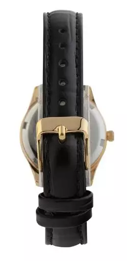 Jam Tangan Wanita Alba AN8092 AN8092X1 Strap Leather Black Color Women Gold Dial Original Garansi Resmi