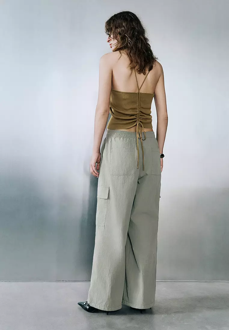 Halter Neck Knitted Skinny Cami Top
