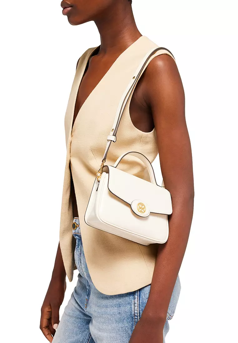 Buy Tory Burch Small Robinson Spazzolato Top-Handle Bag Light