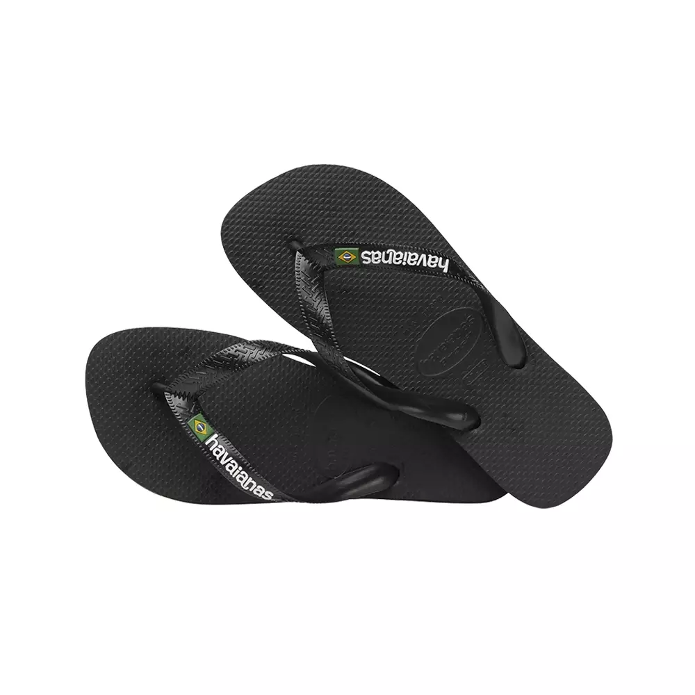 Havaianas Brasil Logo 1069-Black/ Black - Sandal Anak