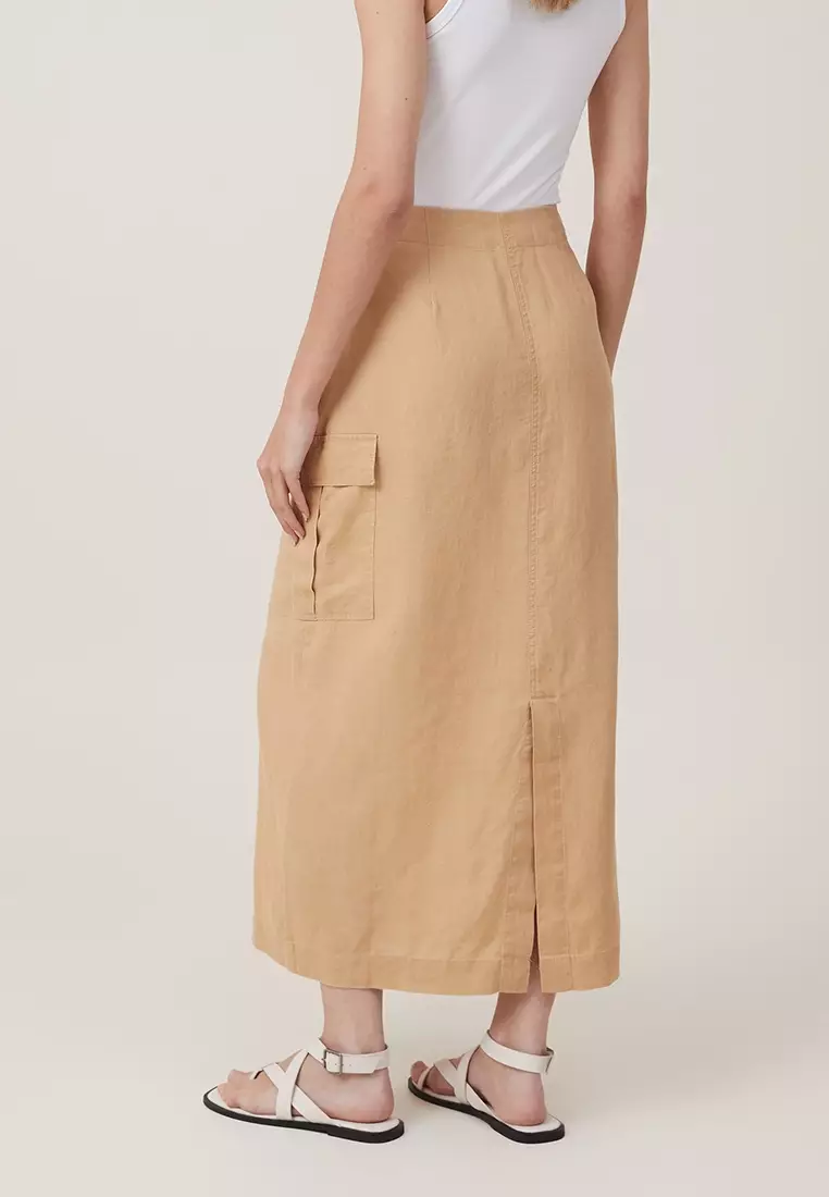 Buy Cotton On Frankie Utility Linen Skirt 2024 Online ZALORA