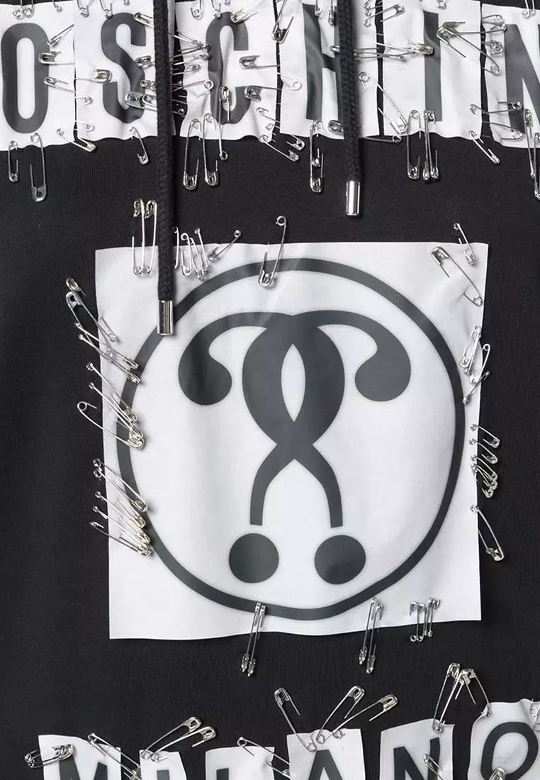 Moschino safety pin hoodie shop