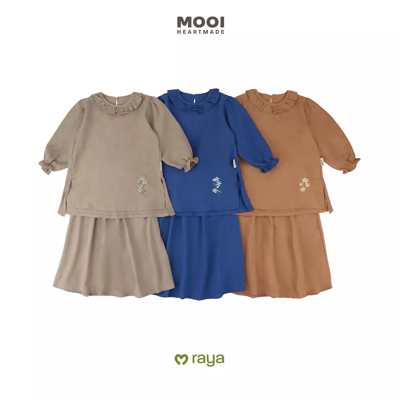 Mooi Setelan Anak Perempuan Raya Collection Rayya Tunik Set - Classic Blue