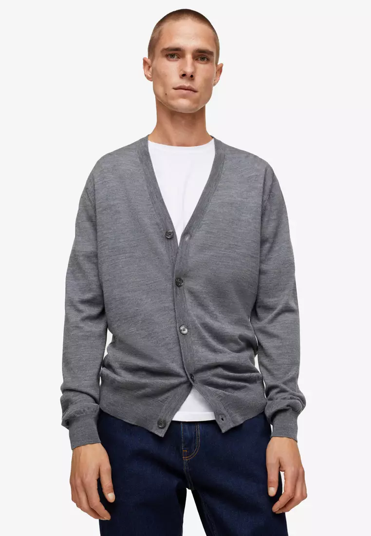 Jual MANGO Man Merino Wool Washable Cardigan Original 2023 | ZALORA  Indonesia ®