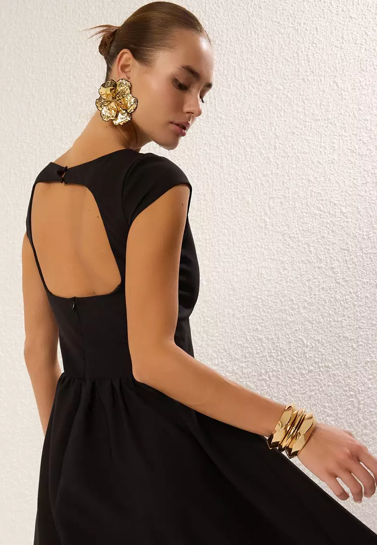 Open Back Midi Dress