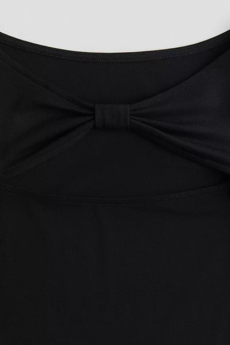Cut-out jersey top