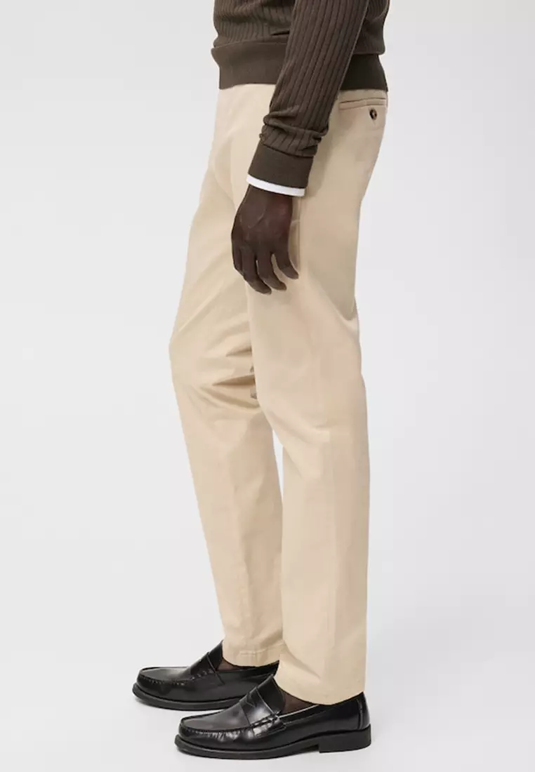 Barna Slim-Fit Twill Chino Trousers