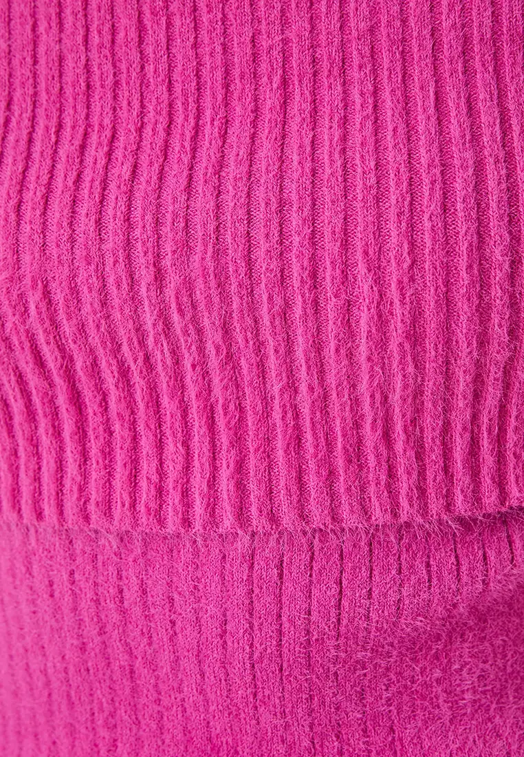 Off Shoulder Soft Texture Sweater