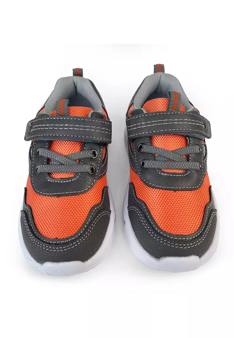 Crocodile KIDS XD1707273 Grey Orange Sepatu Sneaker Anak Kids Shoes Original