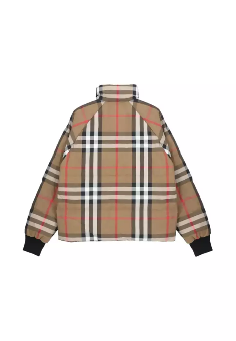 Women's Down Jacket in Black with Brown Color 81052131