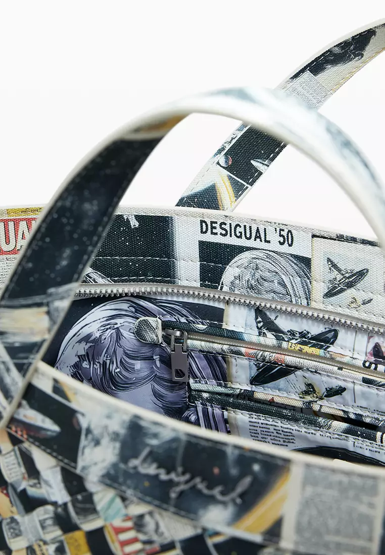 Medium braided shopper bag