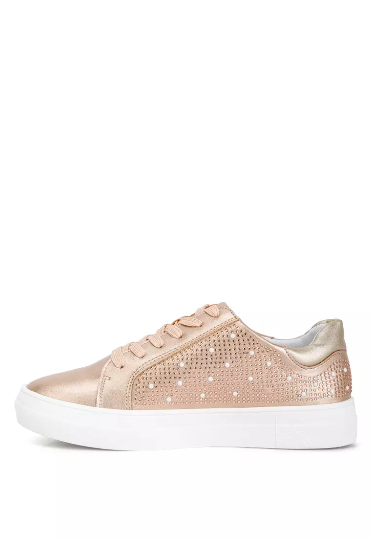 Champagne glitter sneakers new arrivals