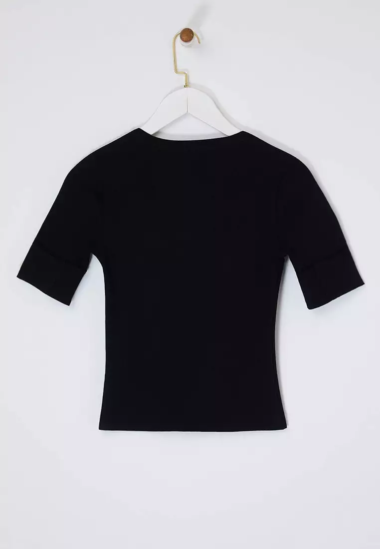 Crew Neck Rib Top