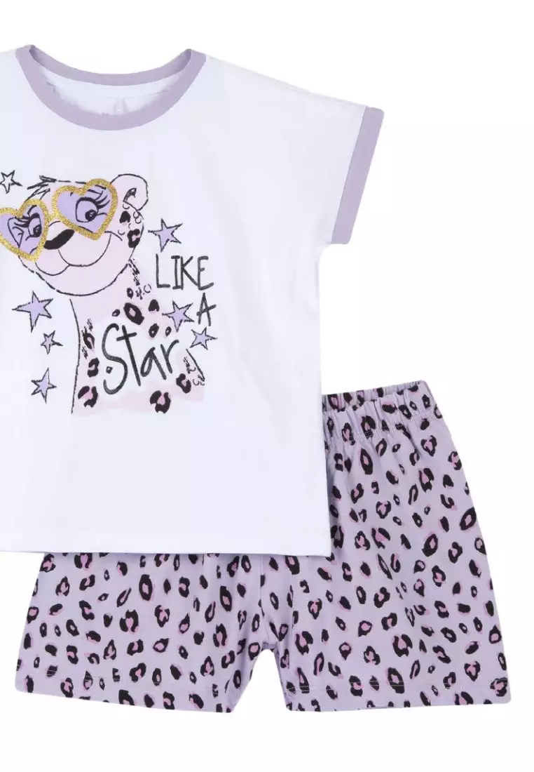 Short Pajamas With Spotted Pattern