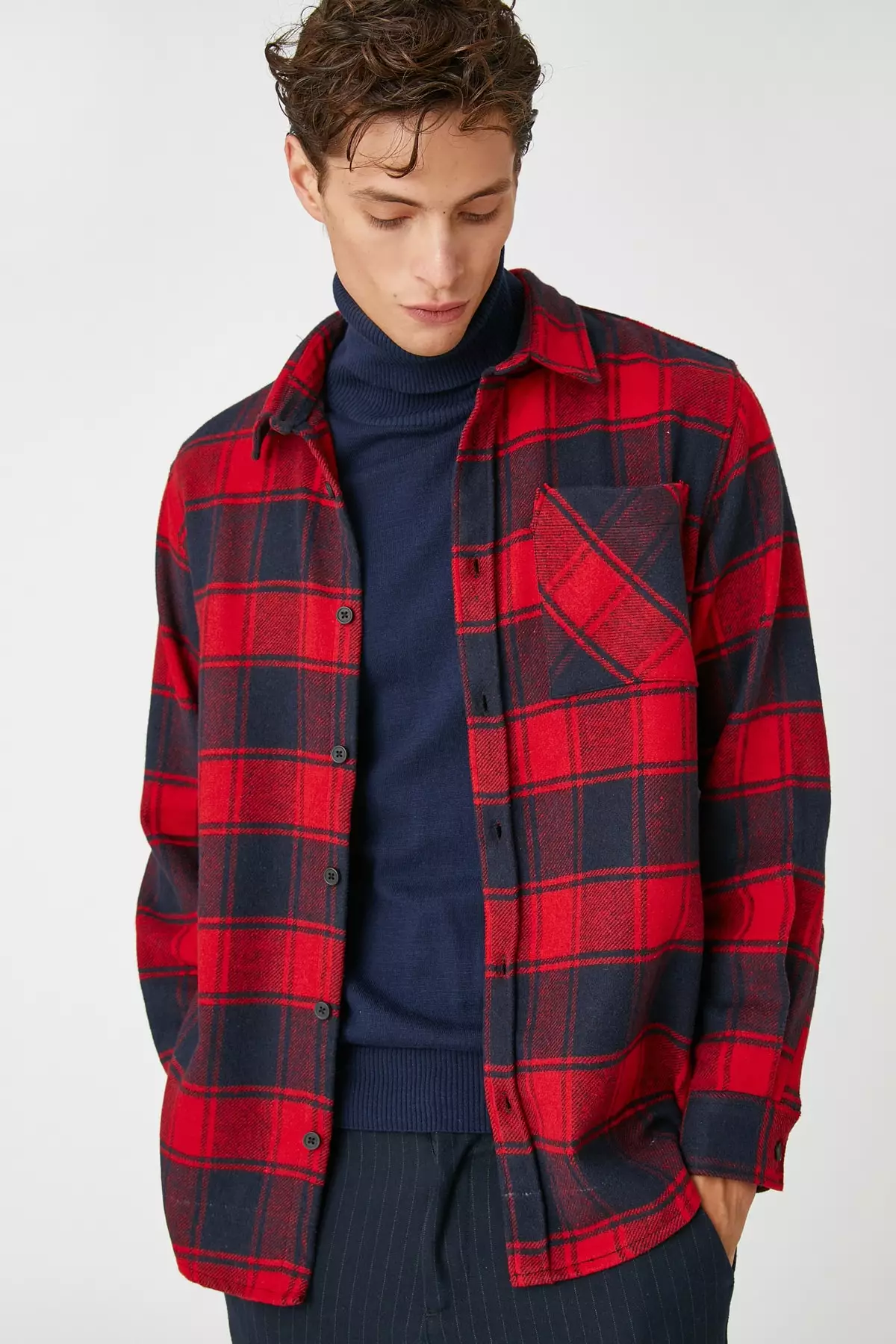 Red and sales blue plaid jacket