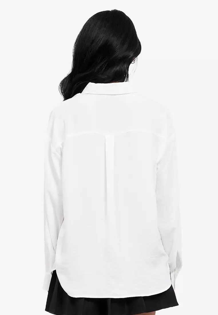 Button Up Long Sleeve Flowing Shirt