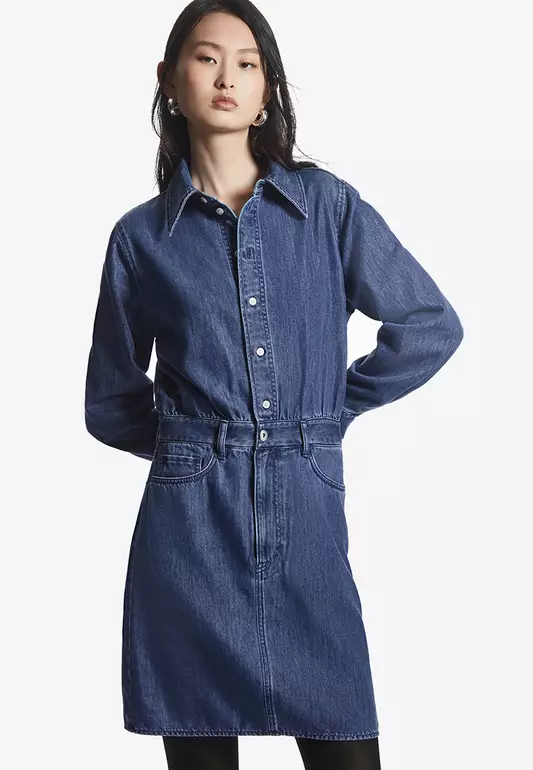 Structured Denim Shirt Dress