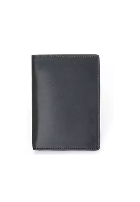 Black Grained Leather RFID Passport Holder (CH19071)
