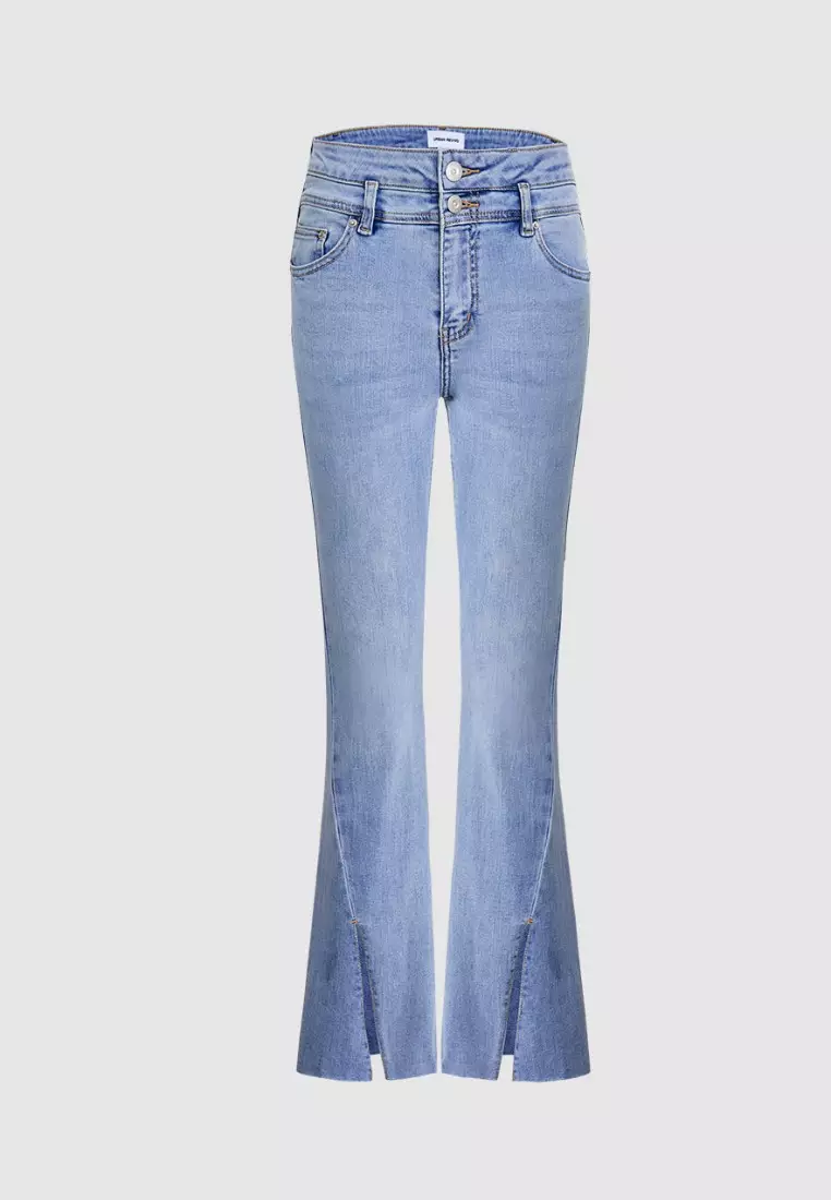 Urban Revivo Slit Hem Flare Jeans 2024
