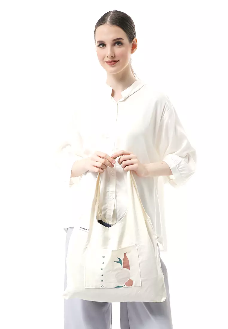 Jesika ToteBag Motif Grafik Made of High Quality Material - Orange