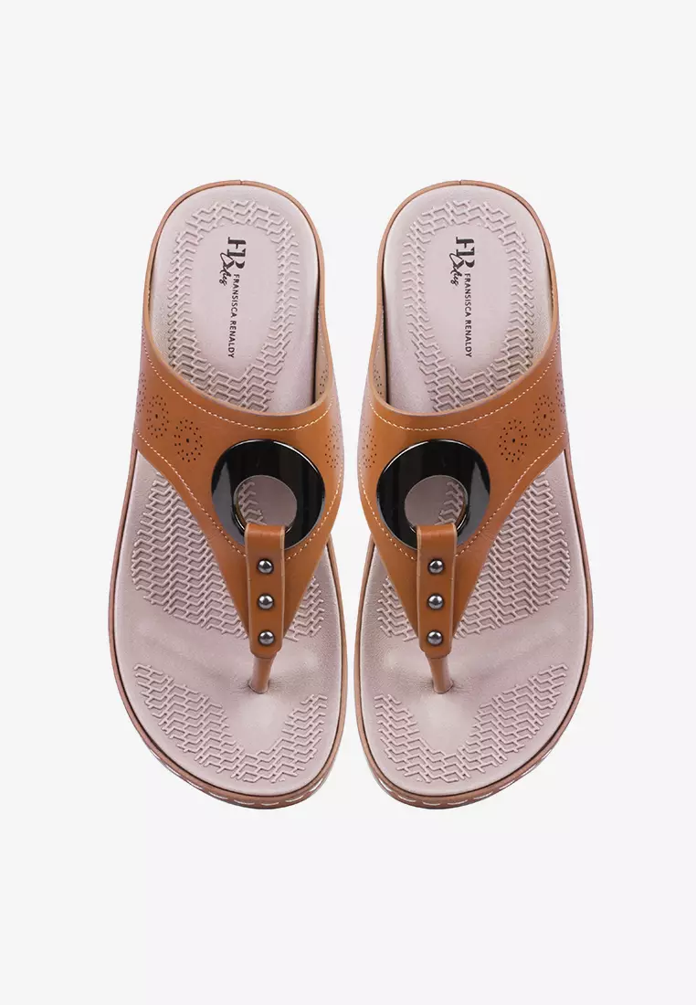 Sandal Capit Platform Wanita PU Premium Ringan L.Imelda 01